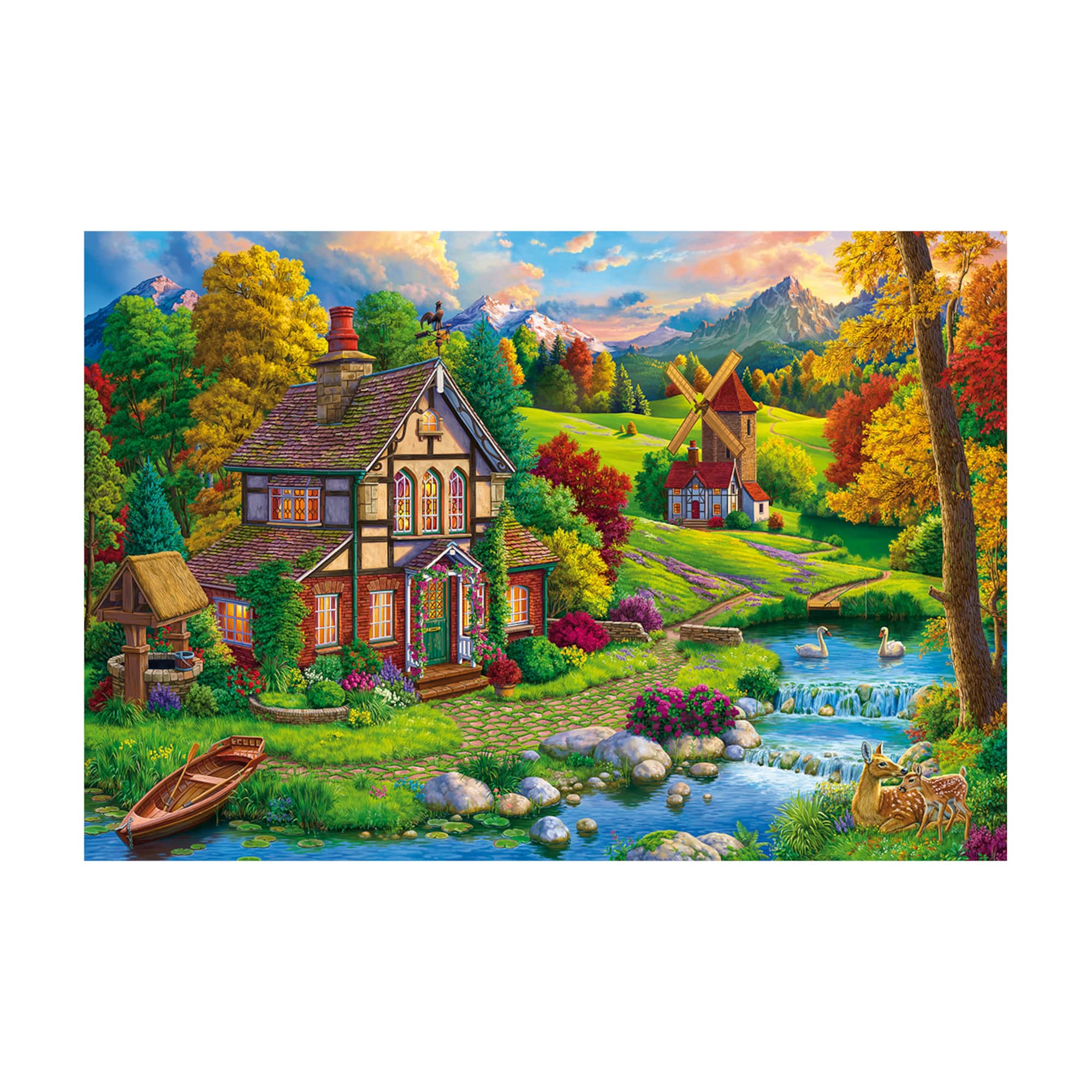 Beautiful Cozy House by the River: 1000 Pcs